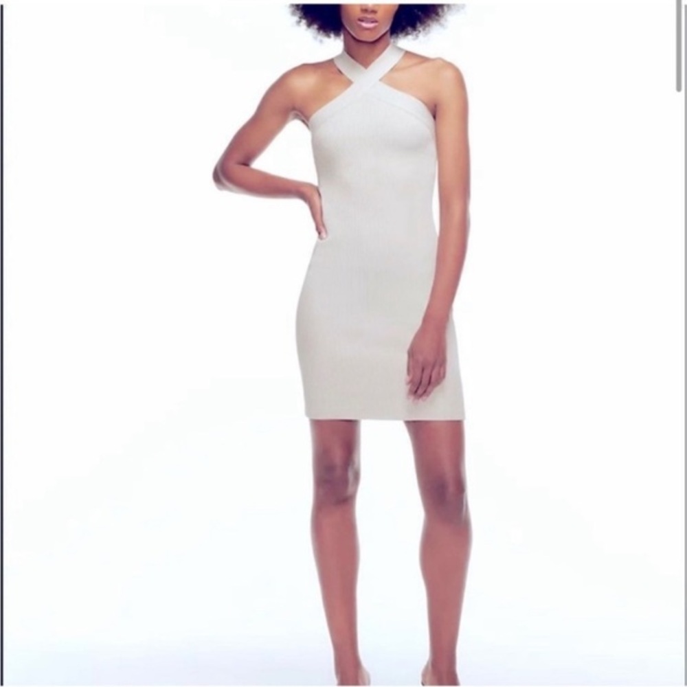 House of Harlow‎ White Halter Dress ribbed size xs